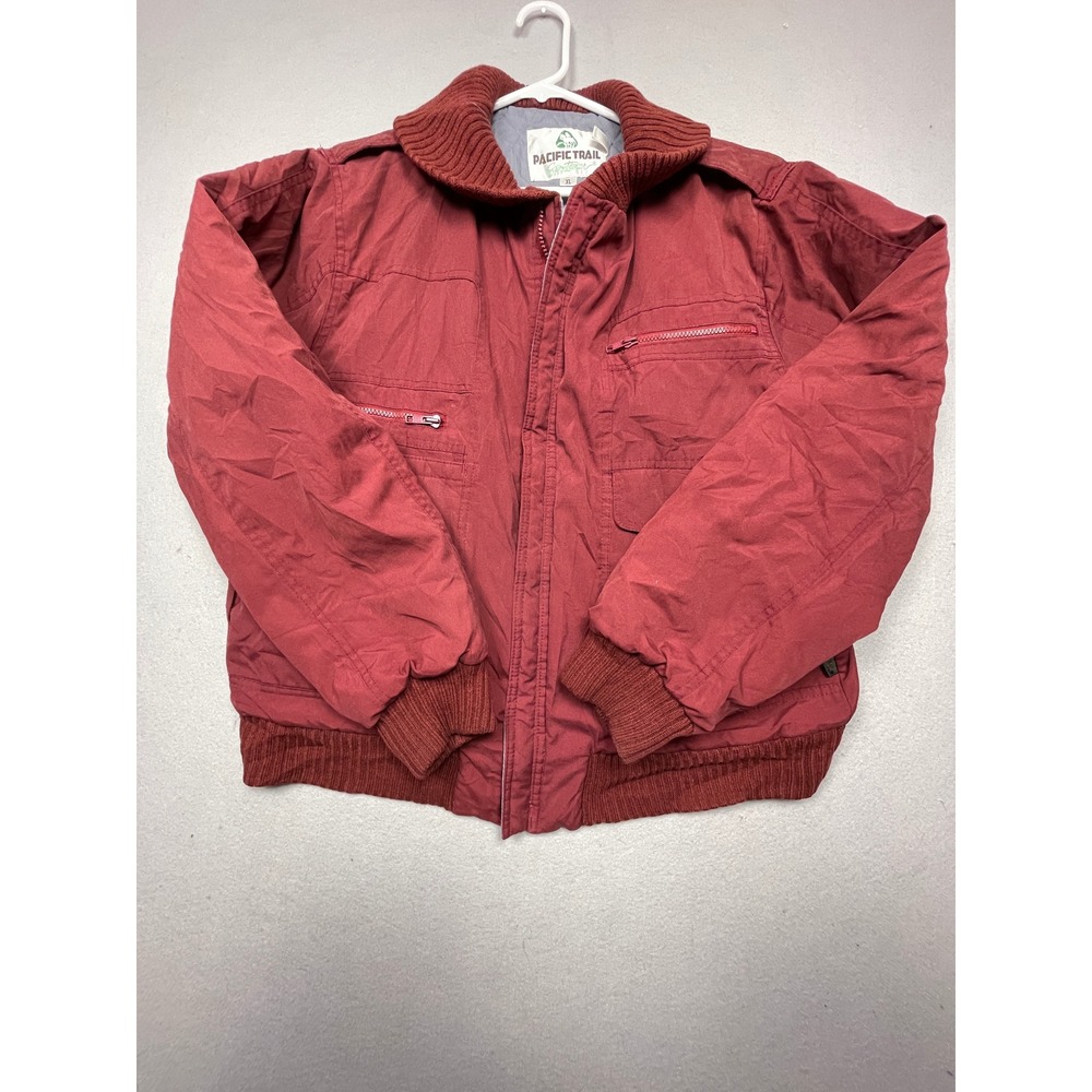 Pacific Trail Jacket Sportswear Nylon Burgundy Red XL Mens